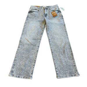 Kensie The Ella Grayson Studded Straight Jeans Pants Stretch Size 29 Women's NWT